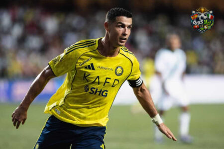 كريستيانو رونالدو لاعب النصر يحتفل بهدف