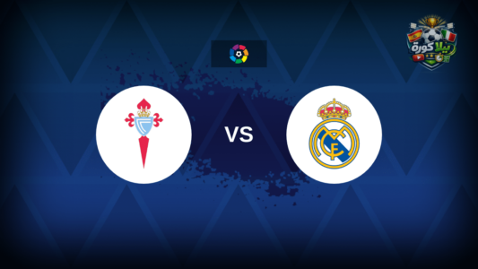 لاعبو سيلتا فيغو وريال مدريد يتنافسون على الكرة في الملعب