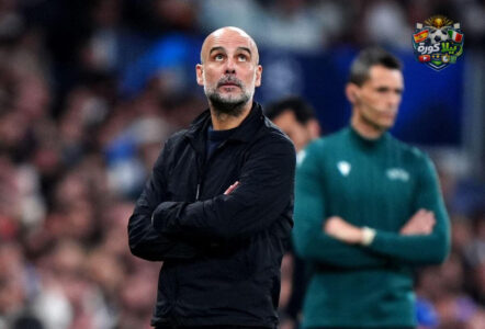 بيب غوارديولا مدرب مانشستر سيتي يتحدث في مؤتمر صحفي