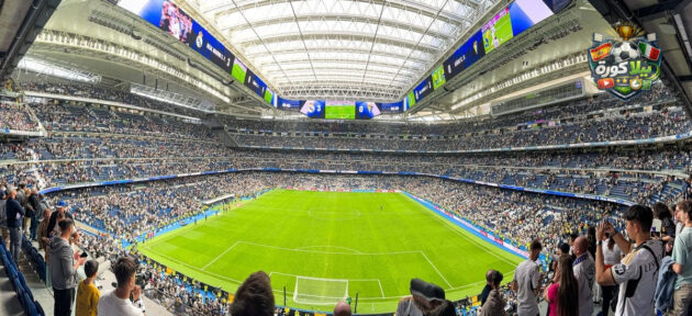 ملعب سانتياغو برنابيو لريال مدريد خلال مباراة دوري أبطال أوروبا